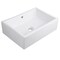 Novatto Rectangular White Porcelain Sink Set with Chrome Drain and Sealer NP-018131CH - alternate 5